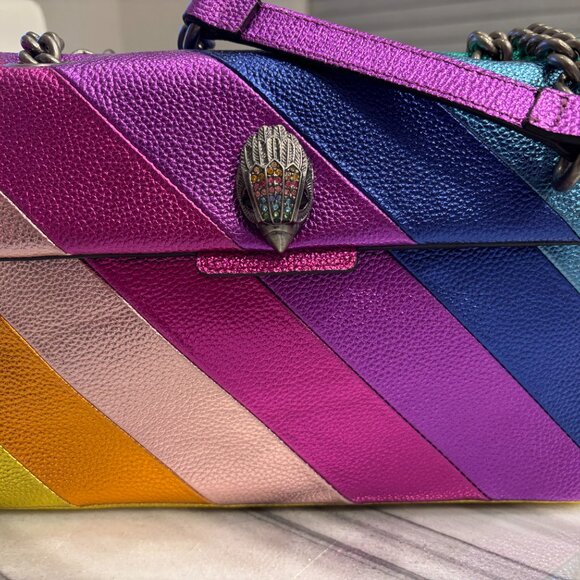 Kurt Geiger London Kensington Metallic Multicolor Leather Bag - with Tags - Picture 2 of 6